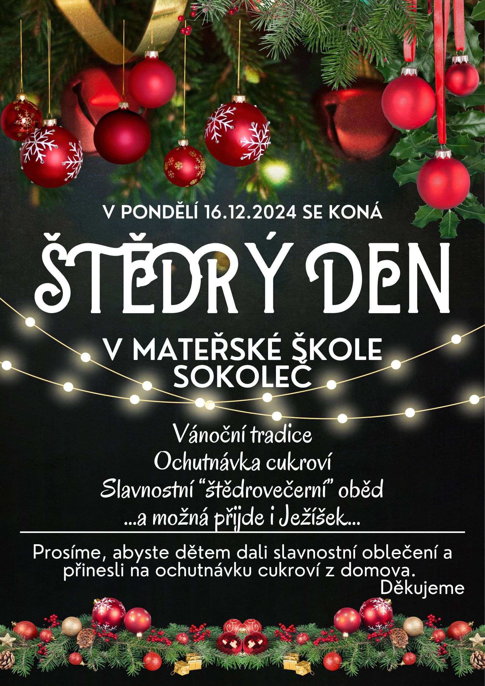 Štědrý den ve školce